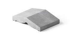 Купить Козырек столба 2-х скатный системы ограждения "Кая" 250х360x75 каштан