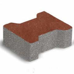 Купити Тротуарна плитка Золотий Мандарин Подвійне Т без фаски червона