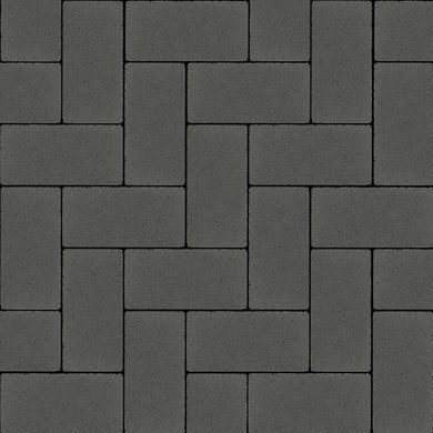 Купить Тротуарная плитка Авеню Брусчатка безфасочная 20-10-6 графит