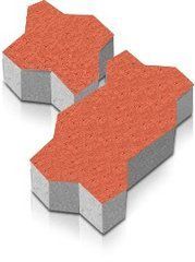 Купити Тротуарна плитка Моноліт-Брук Хвилька 8 червона