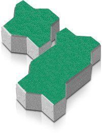 Купити Тротуарна плитка Моноліт-Брук Хвилька 8 зелена