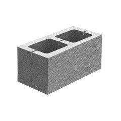 Купить Блок гладкий М-200 (микрофаска) 400х195х200 серый