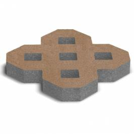 Купить Тротуарная плитка Золотой Мандарин Парковочная решетка 500х500 персиковая