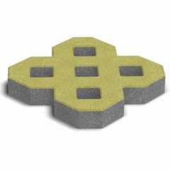 Купити Тротуарна плитка Золотий Мандарин Паркувальна решітка 500х500 гірчична