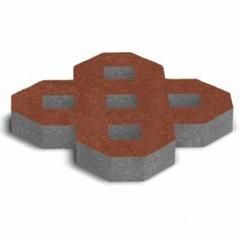 Купити Тротуарна плитка Золотий Мандарин Паркувальна решітка 500х500 червона