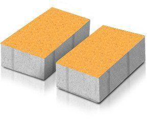 Купити Тротуарна плитка Моноліт-Брук Цеголка 6 жовта (з фаскою)