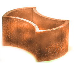 Купити Квітник круглий Золотий Мандарин 450х660х250 червоний