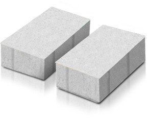 Купити Тротуарна плитка Моноліт-Брук Цеголка 4 біла (з фаскою)