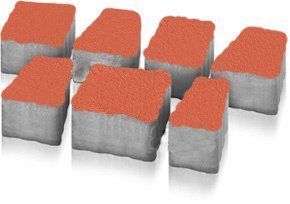 Купить Тротуарная плитка Монолит-Брук Креатив 6 красная (7 эл.) мозайка