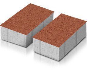 Купити Тротуарна плитка Моноліт-Брук Цеголка 8 коричнева (з фаскою)