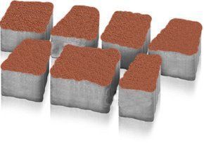 Купить Тротуарная плитка Монолит-Брук Креатив 6 коричневая (7 эл.) мозайка