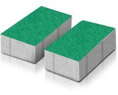 Купити Тротуарна плитка Моноліт-Брук Цеголка 8 зелена (з фаскою)