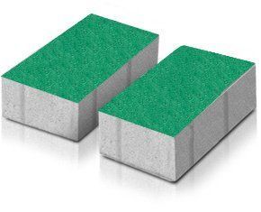 Купити Тротуарна плитка Моноліт-Брук Цеголка 8 зелена (з фаскою)