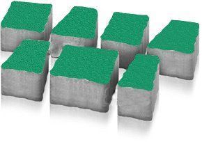 Купить Тротуарная плитка Монолит-Брук Креатив 6 зеленая (7 эл.) мозайка