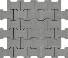 Купити Тротуарна плитка Авеню Подвійне 3Т безфасочная 20-16-8 сірий