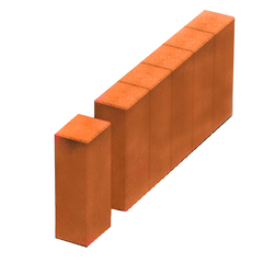 Купити Поребрик фігурний квадратний Золотий Мандарин 500х250х80 червоний