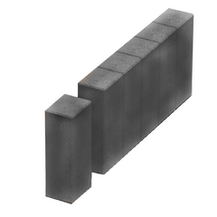 Купити Стовпчик фігурний квадратний Золотий Мандарин 100х250х80 чорний