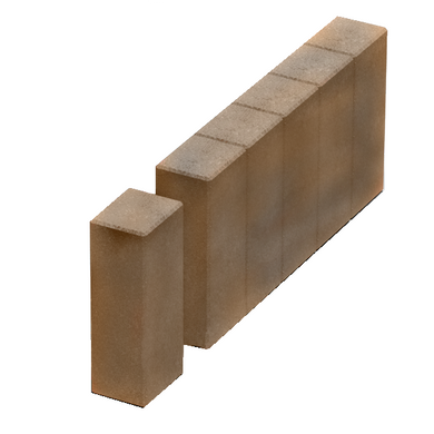 Купити Поребрик фігурний квадратний Золотий Мандарин 500х250х80 коричневий