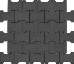 Купити Тротуарна плитка Авеню Подвійне 3Т безфасочная 20-16-8 графіт