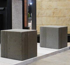 Купити Антіпарковочний стовп Куб Золотий Мандарин сірий