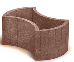 Купити Квітник круглий Золотий Мандарин 450х660х250 коричневий