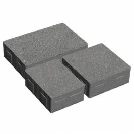 Купить Тротуарная плитка Золотой Мандарин Плац без фаски 40 мм серая