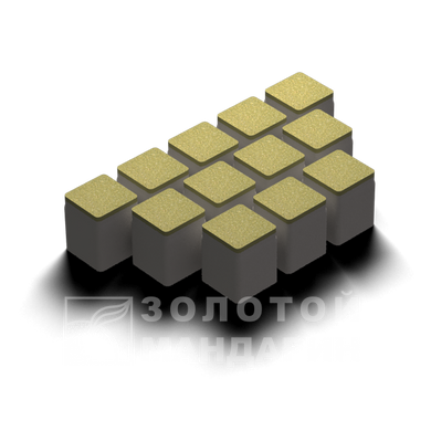 Купити Тротуарна плитка Золотий Мандарин Шашка без фаски гірчична