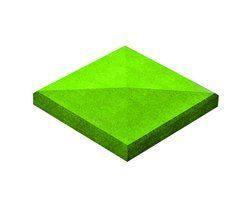 Купити Кришка чотири скатна для стовпа Золотий Мандарин 380х380х70 гірчична