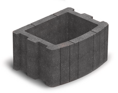 Купити Квітник квадратний Золотий Мандарин 400х500х250 сірий