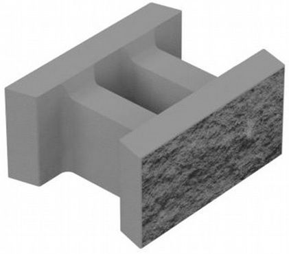 Купить Блок несъемной опалубки декоративный М-200 (двухсторонний скол) горчичный