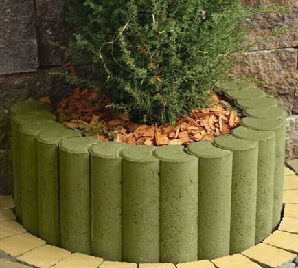 Купить Поребрик фигурный круглый Золотой Мандарин 500х250х80 горчичный