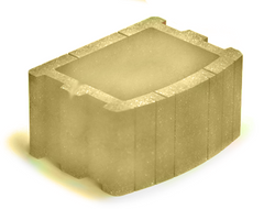 Купити Квітник квадратний Золотий Мандарин 400х500х250 гірчичний