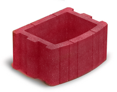 Купити Квітник квадратний Золотий Мандарин 400х500х250 червоний