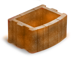 Купити Квітник квадратний Золотий Мандарин 400х500х250 коричневий