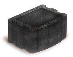 Купити Квітник квадратний Золотий Мандарин 400х500х250 чорний