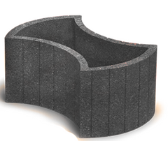 Купити Квітник круглий Золотий Мандарин 450х660х250 чорний