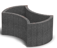 Купити Квітник круглий Золотий Мандарин 450х660х250 сірий