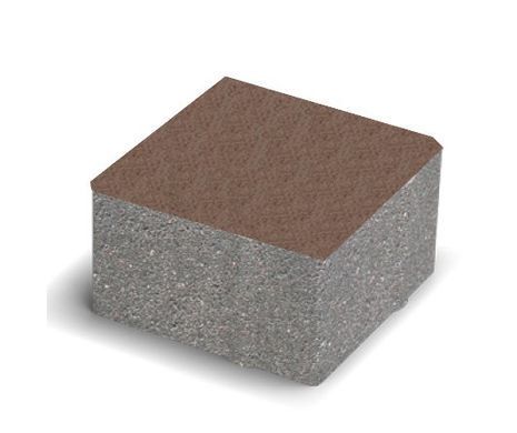 Купить Тротуарная плитка Золотой мандарин Квадрат большой 200х200 коричневый