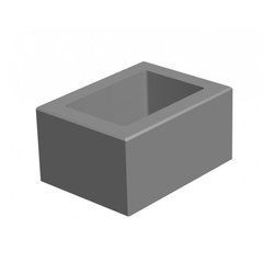 Купити Блок для стовпа Гладкий М-200 (мікрофаска) 400х300х200 чорний