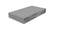 Купить Крышка Плита декоративная для парапета Золотой Мандарин (скол две стороны и торец) 400х250х60 белая