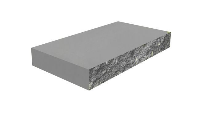 Купить Крышка Плита декоративная для парапета Золотой Мандарин (скол две стороны и торец) 400х250х60 белая