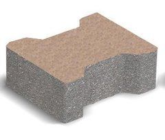 Купити Тротуарна плитка Золотий Мандарин Подвійне Т без фаски персикова